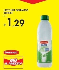 Bennet Bennet - latte uht scremato offerta