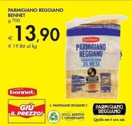 Bennet - parmigiano reggiano offerta di Bennet