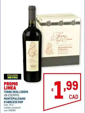 Metro Terre Degli Eremi Montepulciano D' Abruzzo DOP 75 cl offerta