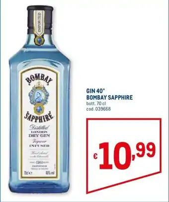 Bombay Sapphire Gin 40° 70 cl