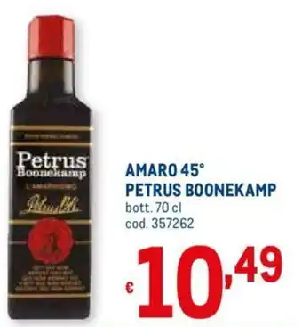 Metro Amaro 45° Petrus Boonekamp 70 cl offerta
