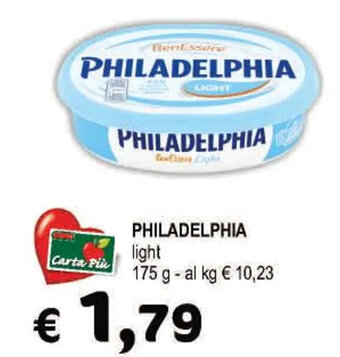 Crai Philadelphia light 175 g offerta