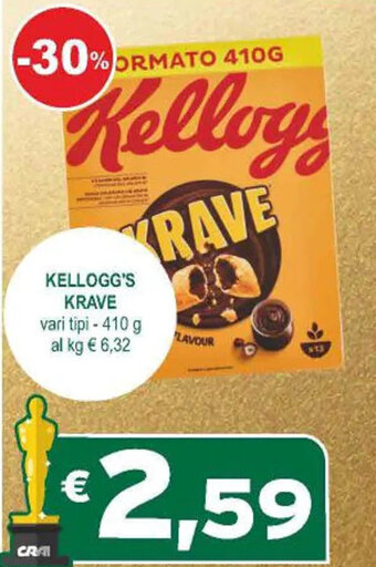 Crai Kellogg's Krave vari tipi 410 g offerta