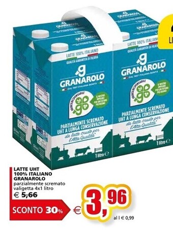 Granarolo latte uht 100% italiano