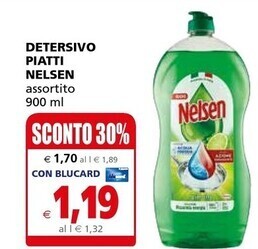 Il Gigante Nelsen detersivo piatti offerta