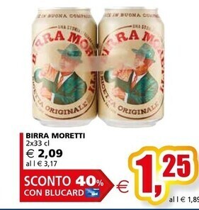 Moretti birra