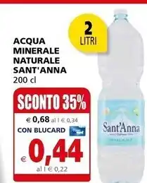 Il Gigante Sant'anna acqua minerale naturale offerta