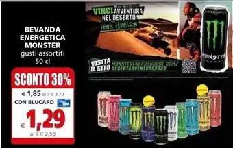 Il Gigante Monster bevanda energetica offerta