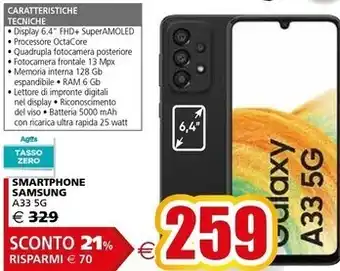Il Gigante Samsung smartphone a33 5g offerta