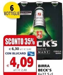 Il Gigante Becks birra offerta