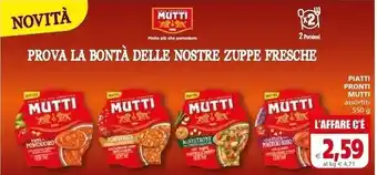 Il Gigante Mutti piatti pronti offerta