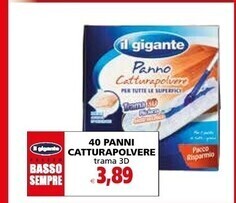 Il Gigante Il gigante 40 panni catturapolvere offerta