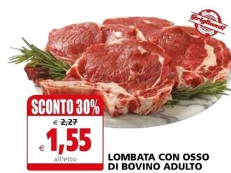 Il Gigante Lombata con osso di bovino adulto offerta