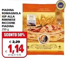 Il Gigante Riccione piadina piadina romagnola igp alla riminese offerta