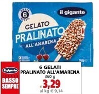 Il Gigante Il gigante 6 gelati pralinato all' amarena offerta