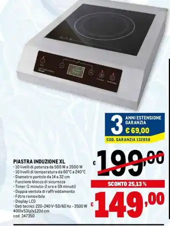 Metro Piastra Induzione XL offerta