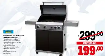 Metro Barbecue A Gas New Kotor Tarrington House 74x42 cm offerta