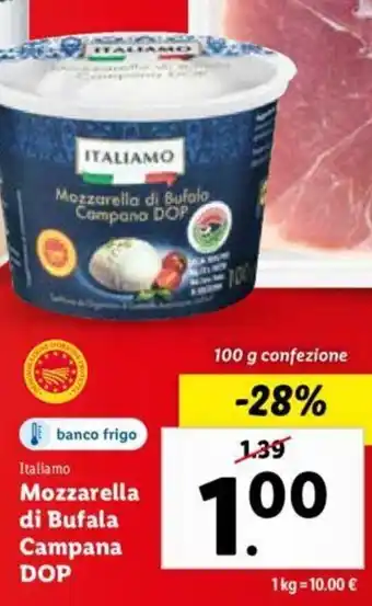 Lidl Italiamo Mozzarella di Bufala Campana DOP 100 g offerta