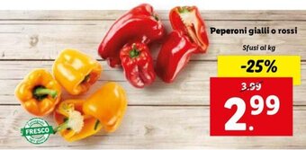 Lidl Peperoni gialli o rossi offerta