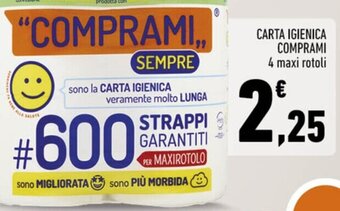 Conad Carta Igienica Comprami 4 maxi rotoli offerta