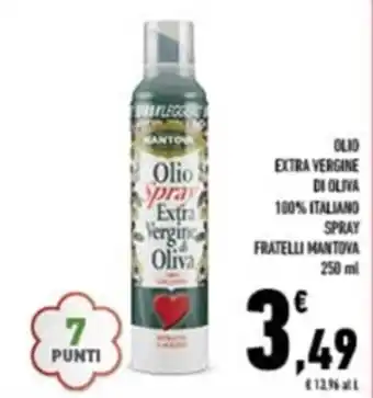 Conad Olio Extra Vergine Di Oliva 100% Italiano Fratelli Mantova 250 ml offerta