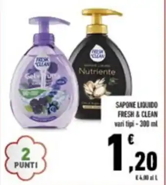 Conad Fresh & Clean Sapone Liquido 300 ml offerta