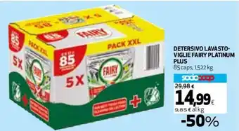 Coop Fairy Platinum Plus Detersivo Lavastoviglie 1,522 kg offerta