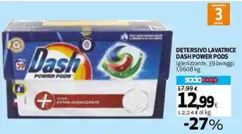 Coop Dash Power Pods Detersivo Lavatrice 1,0608 kg offerta