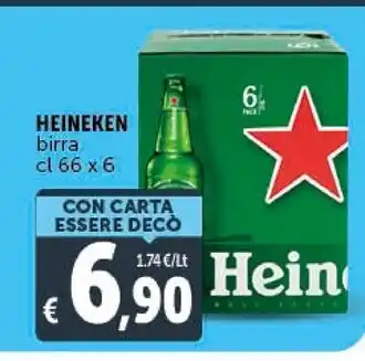 Gourmet Déco Heineken birra cl 66 x 6 offerta