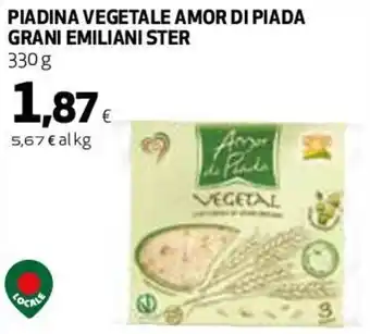 Coop Grani Emiliani Ster Piadina Vegetale Amor di Piada 330 g offerta