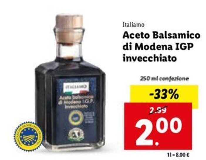 Offerta Italiamo Aceto Balsamico di Modena IGP invecchiato 250 ml nel ...