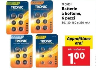Lidl Tronic Batterie a bottone, 6 pezzi offerta
