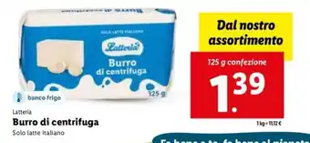 Lidl Latteria Burro di centrifuga 125 g offerta