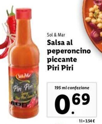 Sol & Mar Salsa al peperoncino piccante Piri Piri 195 ml confezione