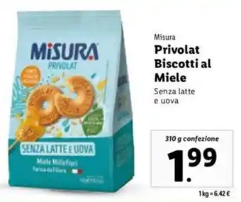Lidl Misura Privolat Biscotti al Miele 310 g confezione offerta