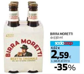Coop Moretti Birra 4 x 330 ml offerta