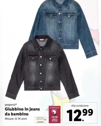 Lidl pepperts Giubbino in jeans da bambino, misure: 6-14 anni offerta