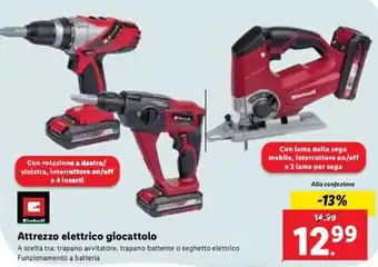 Lidl Einhell Attrezzo elettrico giocattolo offerta