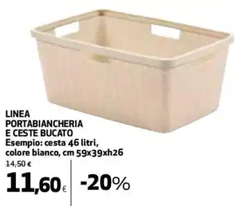 Coop Linea Portabiancheria E Ceste Bucato cm 59x39xh26 offerta