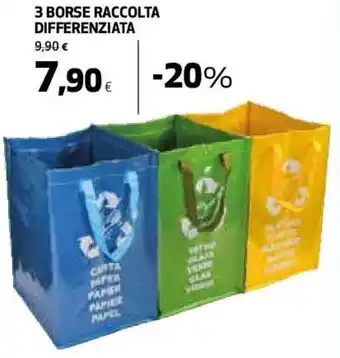 3 Borse Raccolta Differenziata