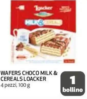 Coop Loacker Wafers Choco Milk & Cereals 4 pezzi, 100 g offerta