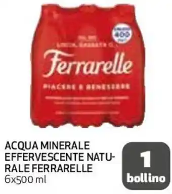 Coop Ferrarelle Acqua Minerale Effervescente Naturale 6x500 ml offerta