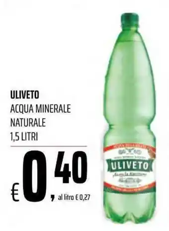 Coop Uliveto Acqua Minerale Naturale 1,5 litri offerta