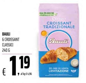 Coop Bauli 6 Croissant Classici 240 g offerta