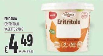 Coop Eridania Eritritolo Vasetto 270 g offerta