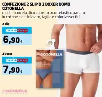 Coop Cotonella Confezione 2 Slip o 2 Boxer Uomo offerta