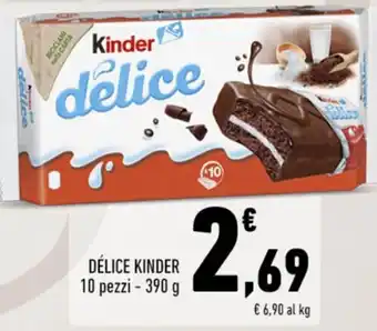 Conad Superstore Kinder Délice 10 pezzi - 390 g offerta