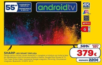 Euronics Sharp LED Smart 55FL1EA offerta