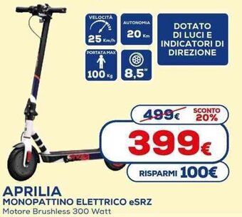 Euronics Aprilia Monopattino Elettrico eSRZ offerta