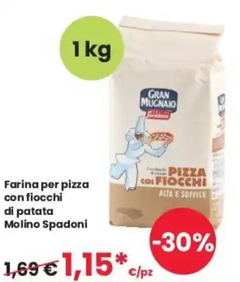 Despar Gran Mugnaio Farina Per Pizza Con Fiocchi di Patata Molino Spadoni offerta